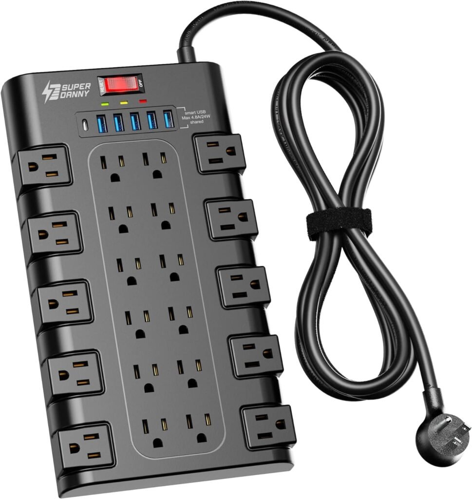 Power-Strip-SUPERDANNY-Surge-Protector